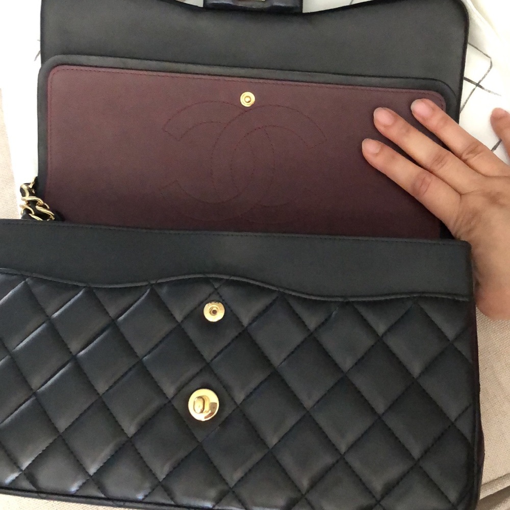 Chanel jumbo Lambskin golden hardware double flap - Picture 5 of 8
